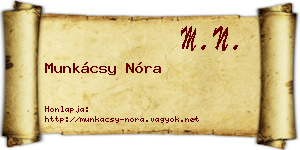 Munkácsy Nóra névjegykártya